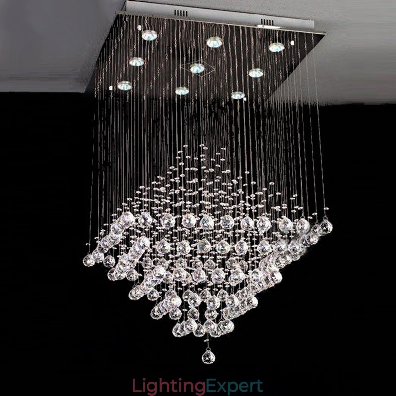 9 Lights Modern K9 Crystal Ceiling Pendant Light Indoor Chandelier Lighting Lamps Fixtures