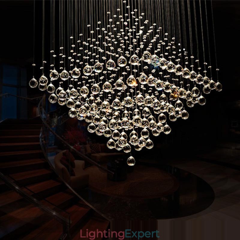 9 Lights Modern K9 Crystal Ceiling Pendant Light Indoor Chandelier Lighting Lamps Fixtures