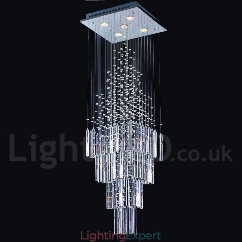 5 Lights Modern K9 Crystal Ceiling Pendant Light Indoor Chandelier Lighting Lamps Fixtures