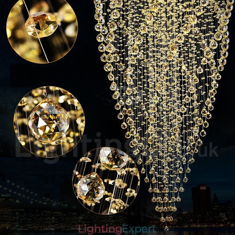 15 Lights Modern K9 Crystal Ceiling Pendant Light Indoor Chandelier Lighting Lamps Fixtures