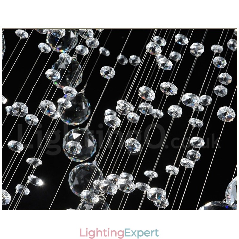 1 Light Modern K9 Crystal Ceiling Pendant Light Indoor Chandelier Lighting Lamps Fixtures