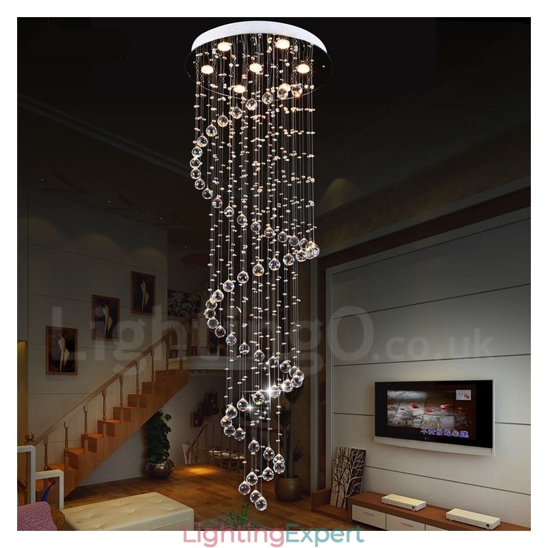7 Lights Modern K9 Crystal Ceiling Pendant Light Indoor Chandelier Lighting Lamps Fixtures