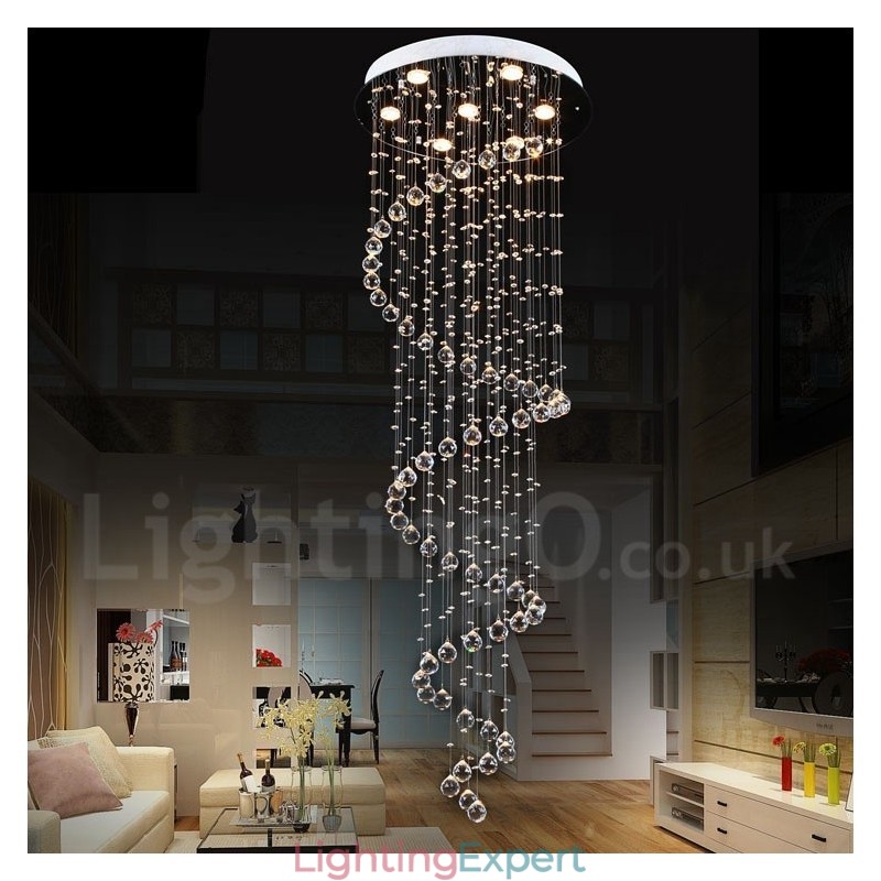 7 Lights Modern K9 Crystal Ceiling Pendant Light Indoor Chandelier Lighting Lamps Fixtures
