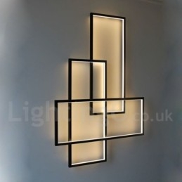 Modern Comtemporary Alumilium Painting Ceiling Light Flush Mount Wall Light with Remoter Dimmer for Living Room Bed Room