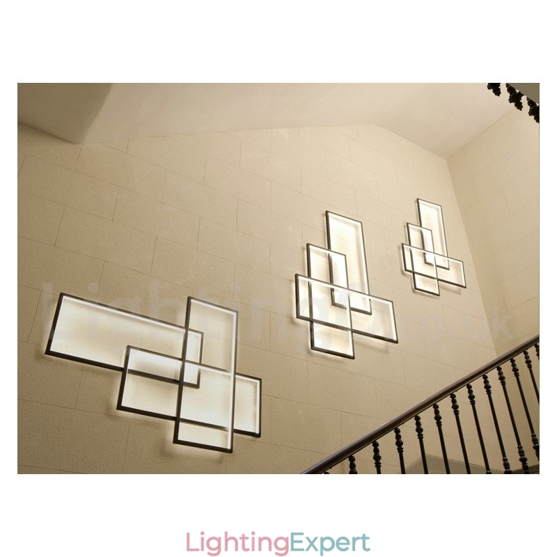 Modern Comtemporary Alumilium Painting Ceiling Light Flush Mount Wall Light with Remoter Dimmer for Living Room Bed Room