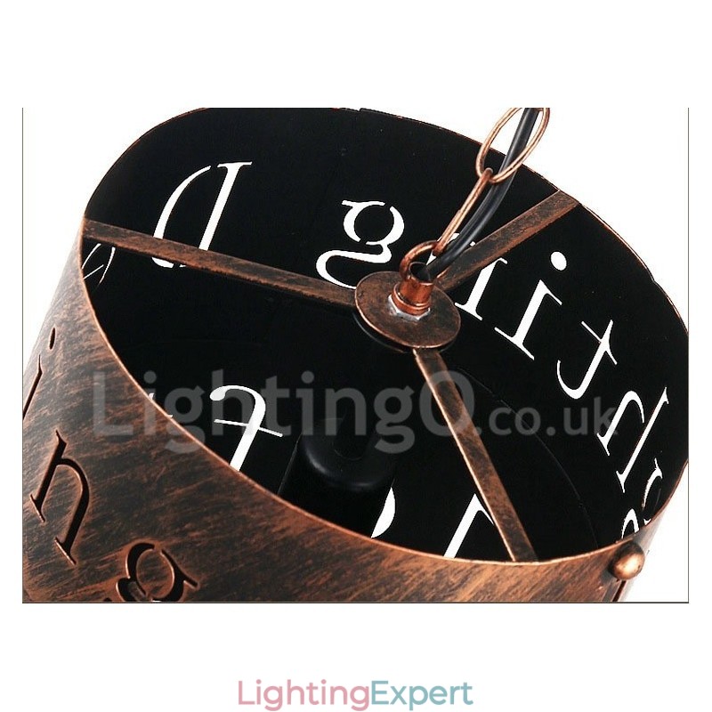 1 Light Retro Vintage Pendant Light Cafe House Pendant Lamp