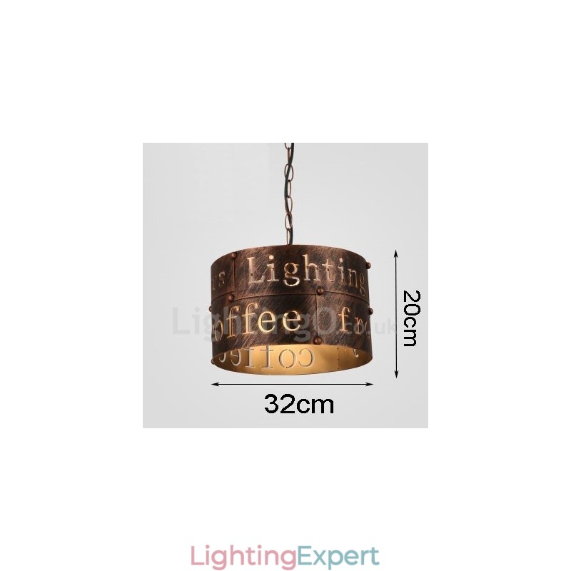 1 Light Retro Vintage Pendant Light Cafe House Pendant Lamp