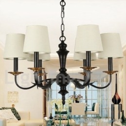 6 Light Rustic Retro Candle Style Chandelier