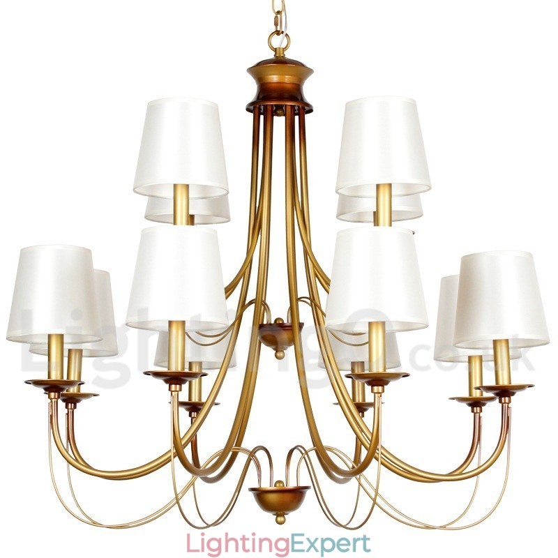 12 Light Rustic Mediterranean Style Modern Contemporary Candle Style Chandelier