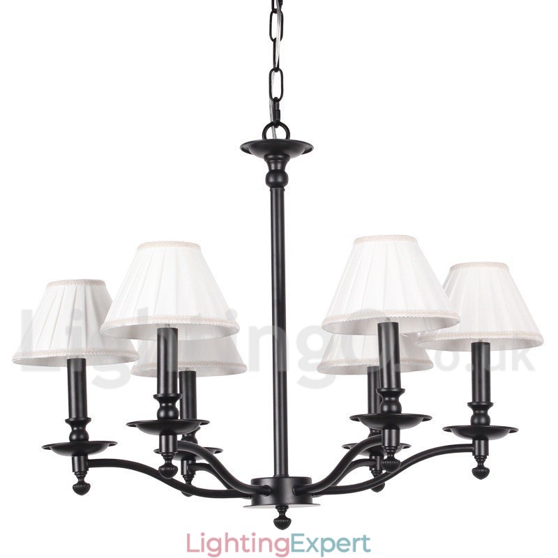 6 Light Retro Rustic Candle Style Chandelier