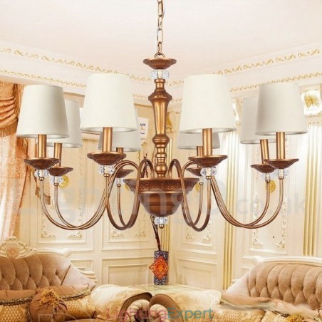 8 Light Retro Candle Style Chandelier 8 Light Retro Candle Style Chandelier
