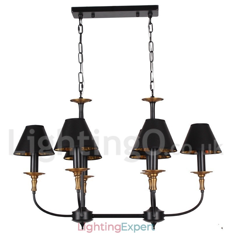 6 Light Retro Contemporary Candle Style Chandelier