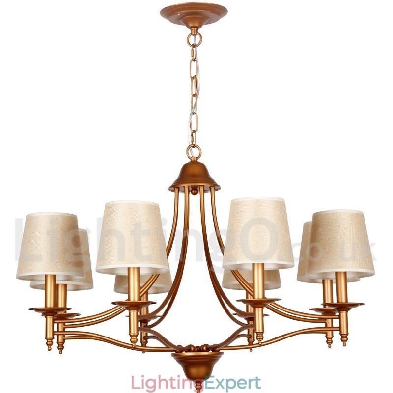 8 Light Rustic Retro Mediterranean Style Candle Style Chandelier