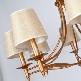 8 Light Rustic Retro Mediterranean Style Candle Style Chandelier