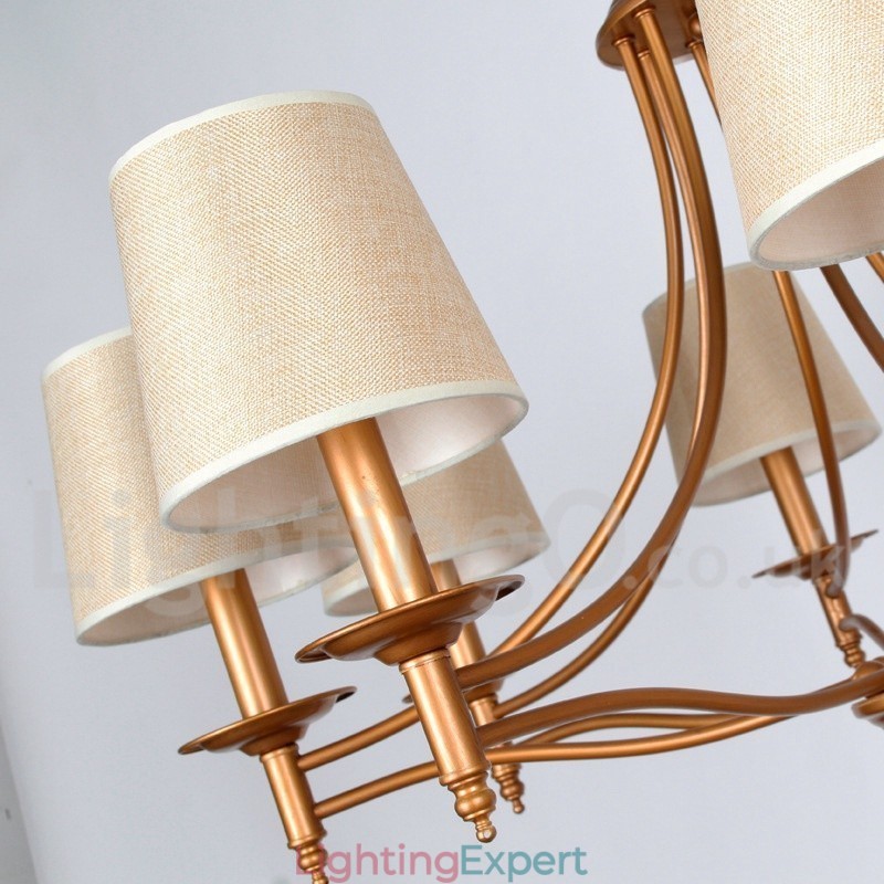 8 Light Rustic Retro Mediterranean Style Candle Style Chandelier
