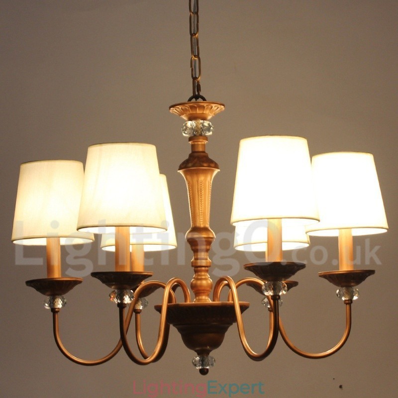 6 Light Rustic Black Retro Candle Style Chandelier