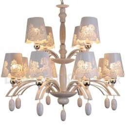 12 Light Rustic Retro Black 2 Tier Large Chandelier Candle Style Chandelier