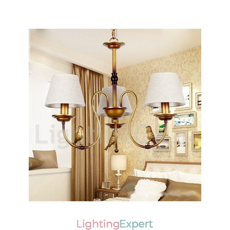 3 Light Modern Contemporary Rustic Retro Candle Style Chandelier
