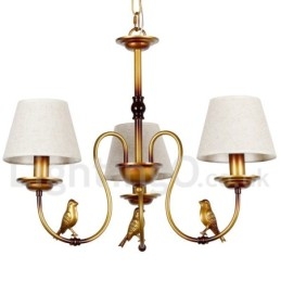 3 Light Modern Contemporary Rustic Retro Candle Style Chandelier
