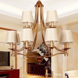 12 Light Rustic Retro Mediterranean Style Candle Style Chandelier