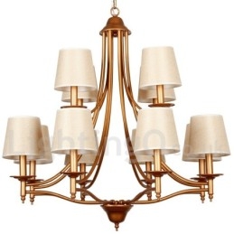 12 Light Rustic Retro Mediterranean Style Candle Style Chandelier