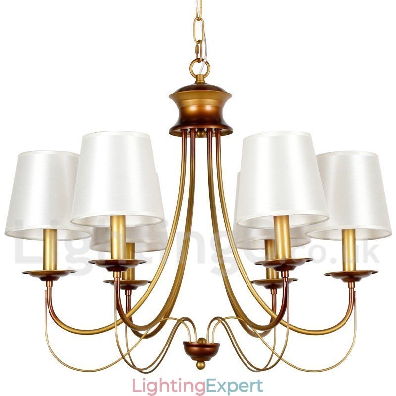 6 Light Rustic Mediterranean Style Modern Contemporary Candle Style Chandelier
