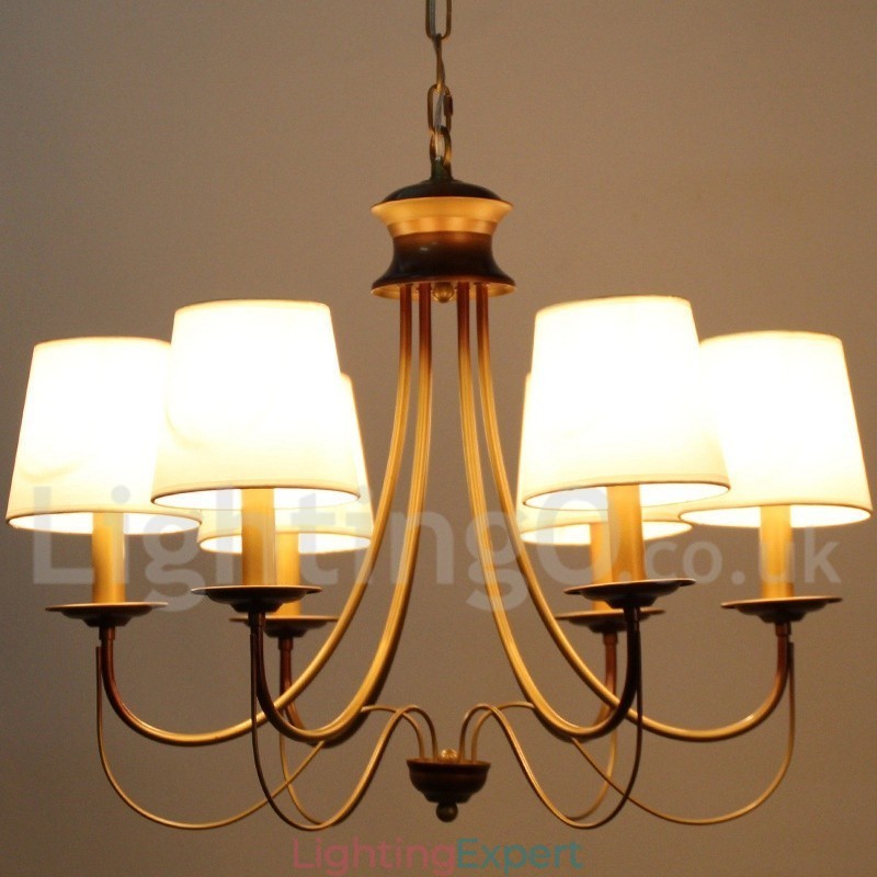 6 Light Rustic Mediterranean Style Modern Contemporary Candle Style Chandelier