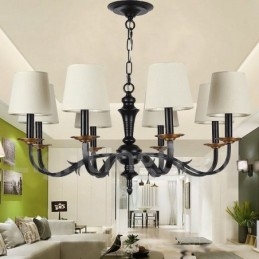 8 Light Retro Candle Style Chandelier