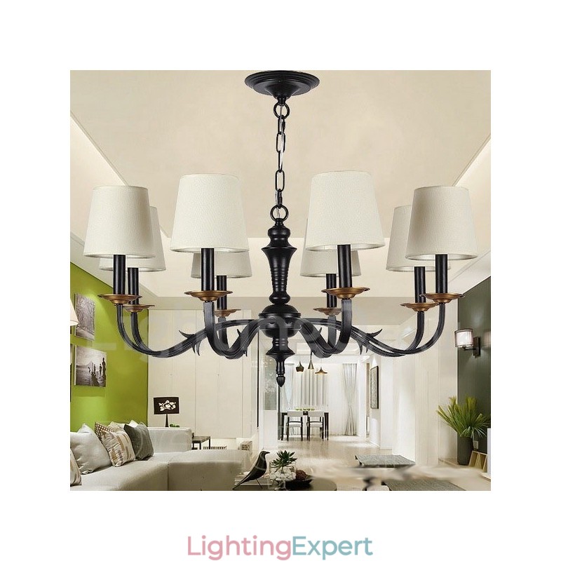 8 Light Retro Candle Style Chandelier