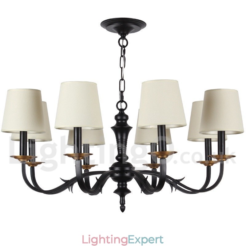 8 Light Retro Candle Style Chandelier