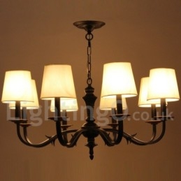 8 Light Retro Candle Style Chandelier