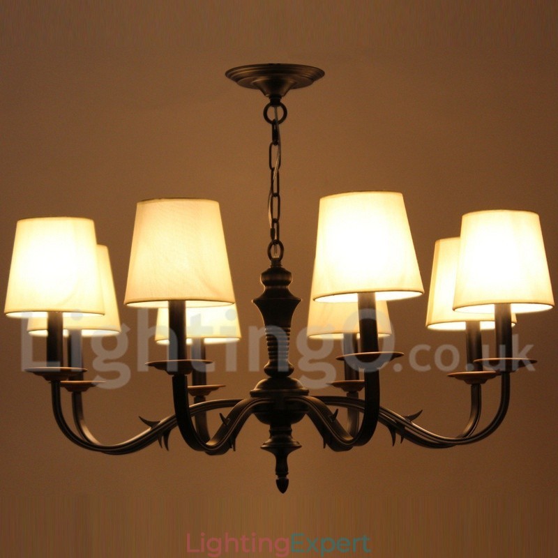 8 Light Retro Candle Style Chandelier