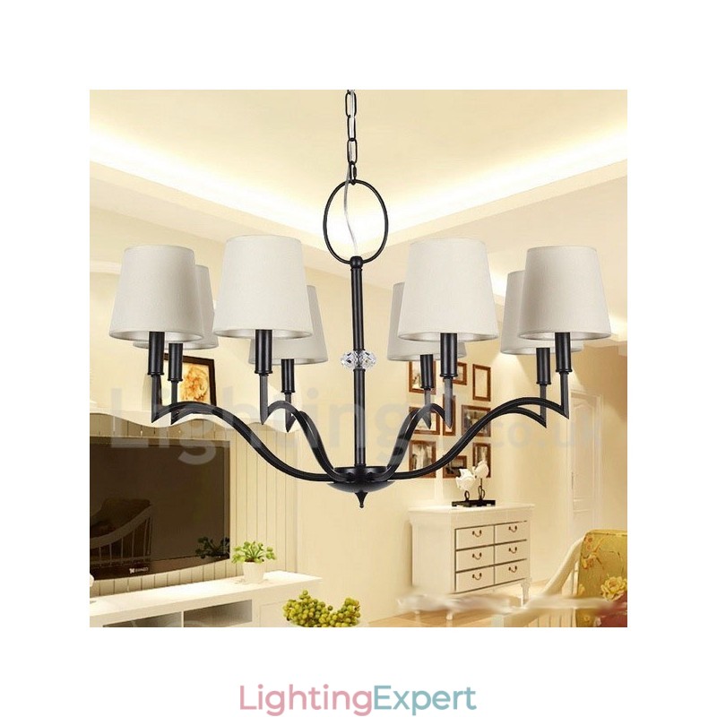 8 Light Modern Contemporary Candle Style Chandelier