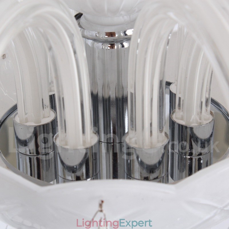 3 Light White K9 Crystal Candle Style Chandelier