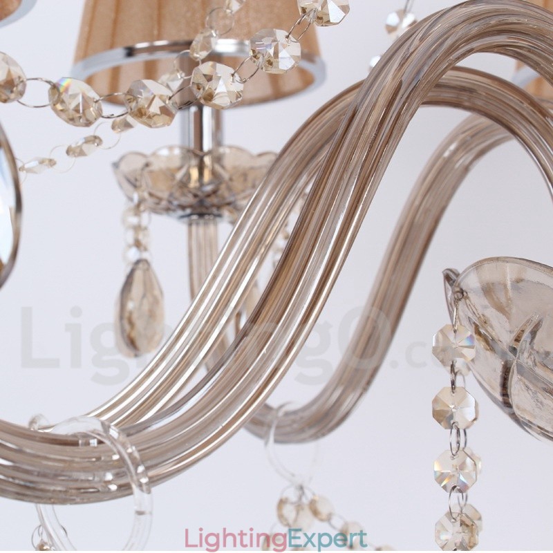 6 Light K9 Crystal Candle Style Chandelier