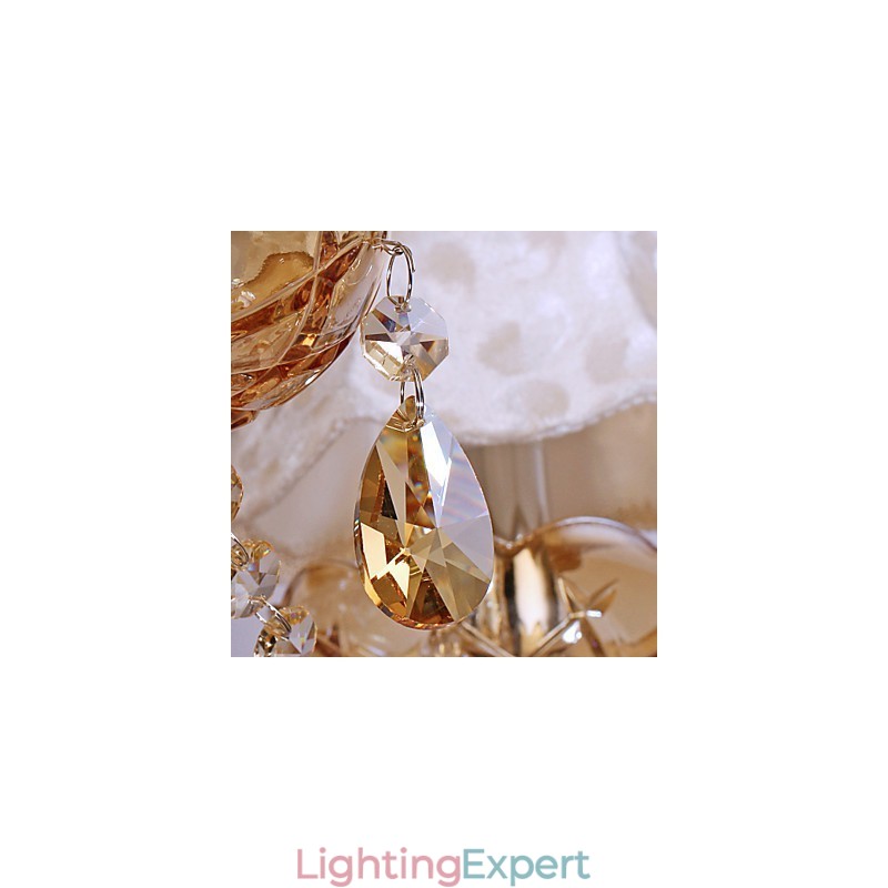 European Style Luxury 6 Light Chandelier With K9 Crystal
