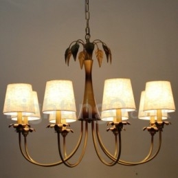 8 Light Modern Contemporary Rustic Candle Style Chandelier