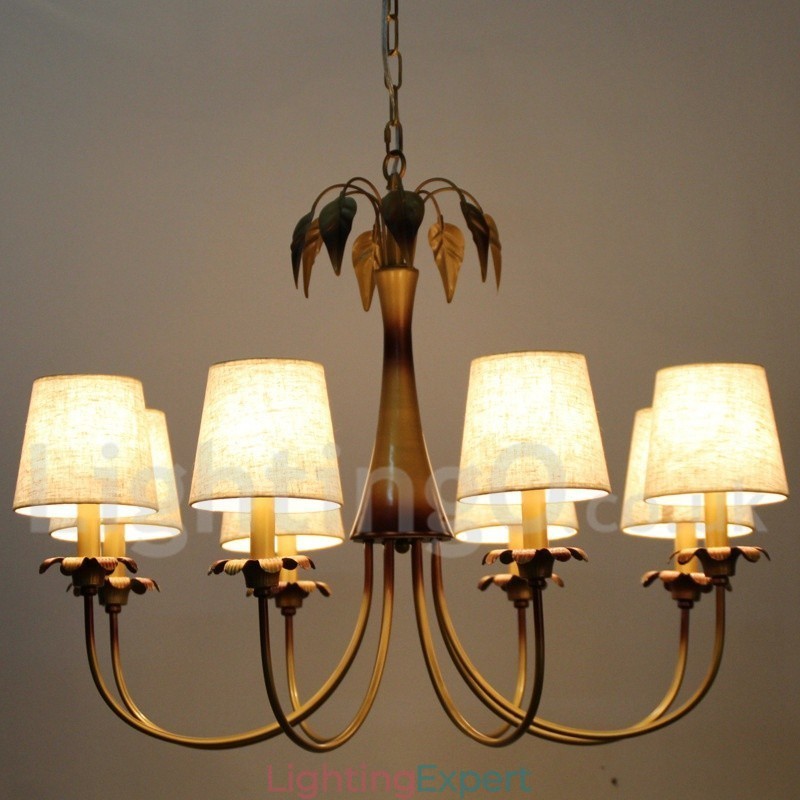 8 Light Modern Contemporary Rustic Candle Style Chandelier