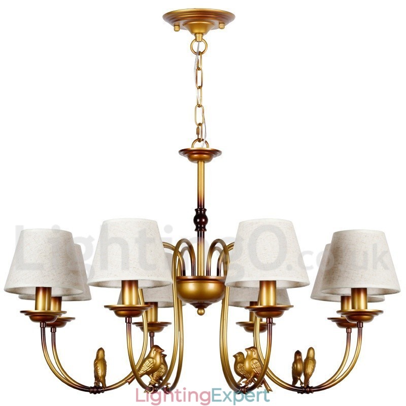 8 Light Modern Contemporary Rustic Retro Candle Style Chandelier