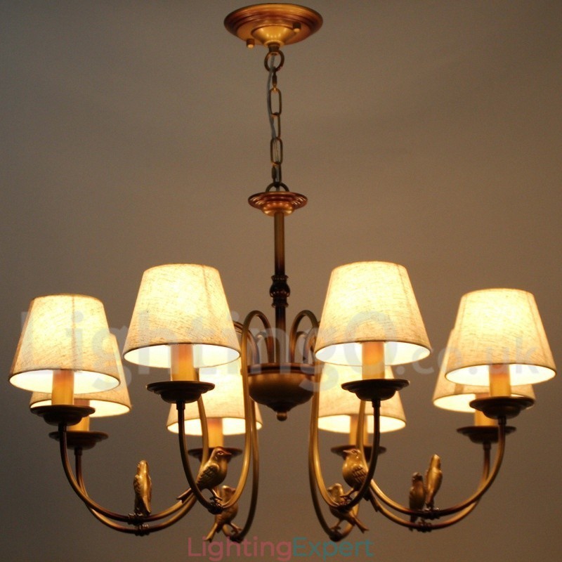 8 Light Modern Contemporary Rustic Retro Candle Style Chandelier