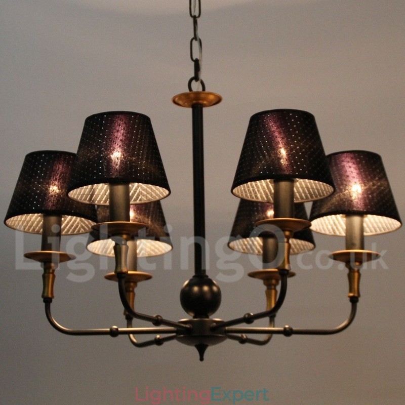 6 Light Retro Rustic Candle Style Chandelier