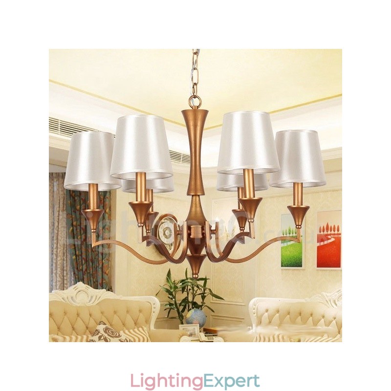 6 Light Mediterranean Style Candle Style Chandelier