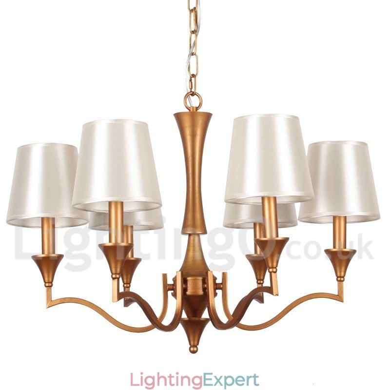 6 Light Mediterranean Style Candle Style Chandelier