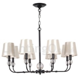 8 Light Rustic Retro Black Contemporary Candle Style Chandelier