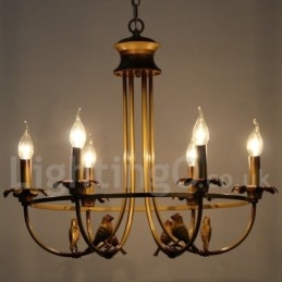 6 Light Retro Candle Style Chandelier