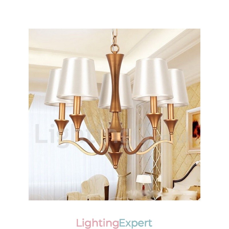 5 Light Rustic Mediterranean Style Candle Style Chandelier