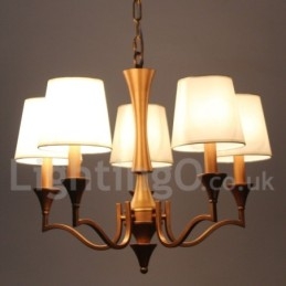 5 Light Rustic Mediterranean Style Candle Style Chandelier