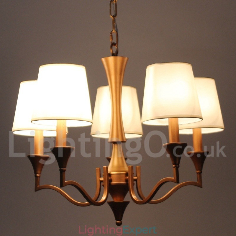 5 Light Rustic Mediterranean Style Candle Style Chandelier