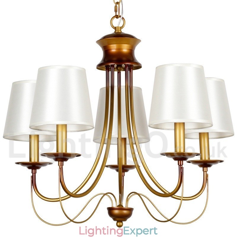 5 Light Rustic Mediterranean Style Modern Contemporary Candle Style Chandelier