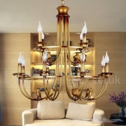 12 Light Retro Candle Style Chandelier